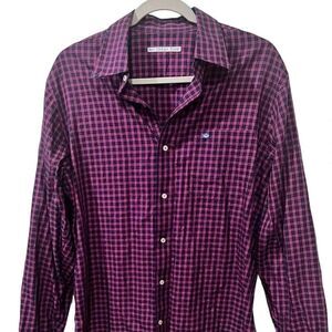 Southern Tide Men’s Long Sleeve Button Down Size Medium Tailored Fit pink plaid